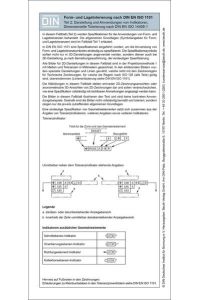 Form- und Lagetolerierung nach DIN EN ISO 1101  - Teil 2: 2D/3D-Darstellung inkl. dimensionelle Tolerierung Faltblatt mit Auszügen aus der Norm