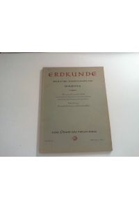 Erdkunde Archiv für Wissenschaftliche Geographie Band IV. - Heft 3/4. - November 1950.