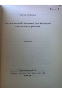 Irisch-northumbrische Buchmalerei des 8. Jahrhunderts und monastische Spiritualität.