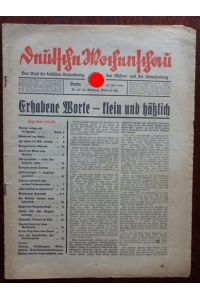 Deutsche Rundschau. Das Blatt der kritischen Betrachtung, des Wissens und der Unterhaltung. Nr. 29, 19. Juli 1939.