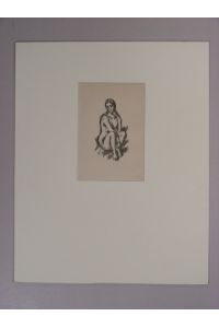 Sitzender weiblicher Akt.   - Nach einer Zeichnung von P. Cezanne.