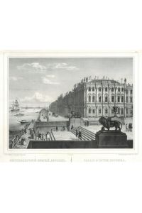 Palais d`Hiver Imperial. Der Winterpalast mit reicher figürlicher Staffage.