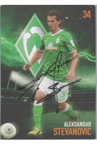 Original Autogramm Aleksandar Stevanovic Werder Bremen /// Autograph signiert signed signee  - Saison 2013 / 2014