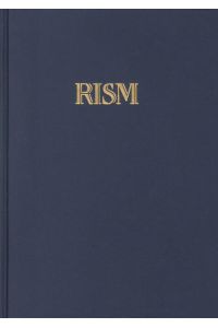 RISM B III, 6 The Theory of Music - Addenda, Corrigenda  - Descriptive Catalogue
