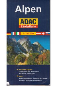 ADAC Länderkarte Alpen 1:750. 000 - Ausgabe 2016