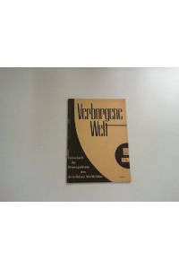 Verborgene Welt. Zeitschrift für Grenzgebiete des christlichen Weltbildes, 15. Jahrgang, Heft 1. - 1966.
