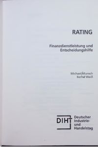 RATING.   - Finanzdienstleistung und Entscheidungshilfe