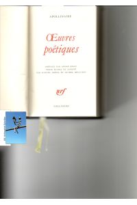 Oeuvres poetiques. [Leder].   - Preface par André Billy. Texte établi et annoté par Marcel Adéma et Michel Décaudin. Bibliotheque de la Pleiade Nr.121.
