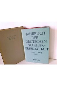 Jahrbuch der Deutschen Schillergesellschaft. Band 271983