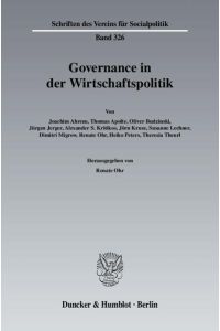 Governance in der Wirtschaftspolitik.