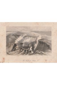 Der Krater des Aetna. Stahlstich-Ansicht von French nach Carse.