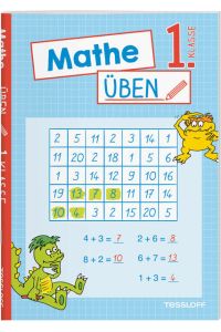 Mathe üben 1. Klasse  - Zahlen und Mengen erkennen, Zahlenquadrate ausfüllen, Sachaufgaben lösen