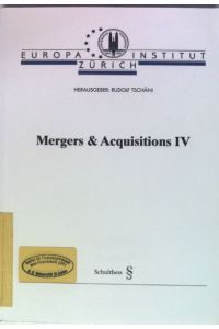 Mergers & Acquisitions; 4.   - Europa Institut Zürich: Europa-Institut Zürich ; 38