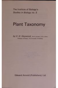 Plant Taxonomy.   - The Institute of Biology's Studies in Biology no. 5