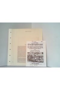 Aviso / Zeitung. Die älteste periodisch gedruckte Zeitung.   - Reihe: Braunschweig Edition Band 1.