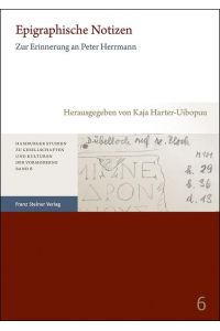 Epigraphische Notizen  - Zur Erinnerung an Peter Herrmann
