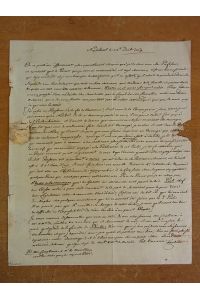 Jean-François de Chrambrier: Eigenhändiger Brief mit Unterschrift Chambrier