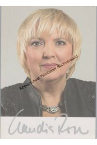 Signierte Photopostkarte Claudia Roth Staatsministerin /// Autogramm Autograph signiert signed signee