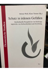 Schatz in irdenen Gefäßen : interkulturelle Perspektiven von Seelsorge angesichts von Zerbrechlichkeit und Zerstörung. - Helmut Weiß ; Klaus Temme (Hg.) / Oekumenische Studien ; Bd. 34 --- Die Autorinnen und Autoren des vorliegenden Konferenzbandes beschäftigen sich mit den interkulturellen und interreligiösen Dimensionen seelsorgerlicher, beraterischer und pastoraltherapeutischer Arbeit. Meditationen, Lebensgeschichten, Theorie und Praxis der Seelsorge bilden die Hauptteile. In der Mitte steht eine Begründung von Seelsorge von der Eschatologie her - ein neuer Zugang, Seelsorge zu verstehen.