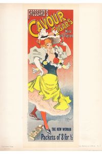 Affiche pour une fabrique de cigares, Frossard's Cavour Cigars (Plate 7) - Zigarre Zigarren / poster Plakat Art Nouveau Jugendstil