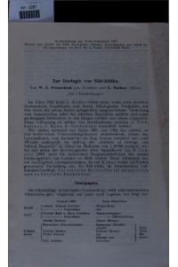 Zur Geologie von Süd-Attika.   - AA-2287. Sonderabdruck aus: Kober-Festschrift 1953