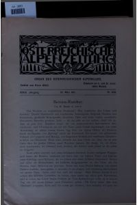 Bernina-Rundtur.   - AA-2663. ORGAN DES ÖSTERREICHISCHEN ALPENKLUBS. XXXIII. Jahrgang, Nr. 830. 20. März 1911.