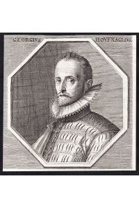 Georgius Houfnaglius - Georg Hoefnagel (1542-1600) Buchmaler Maler miniaturist Miniaturmaler engraver Kupferstecher Portrait