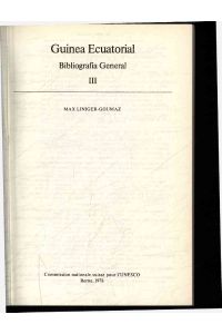 Guinea Ecuatorial.   - Bibliografia General III