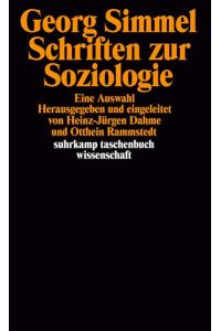 Schriften zur Soziologie: Eine Auswahl (suhrkamp taschenbuch wissenschaft)