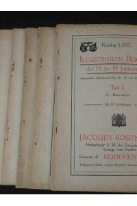 5 Kataloge - Illustrierte Bücher des 15. bis 19. Jahrhunderts insbesondere Holzschnittwerke des 15. und 16. Jahrhunderts.   - Katalog LXVI bis LXX