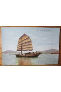 Junk in Hongkong Harbour. Post Card. Carte Postale.   - Specially made for: The Graeco Egyptian Tobacco Store. Hongkong  No. 17,