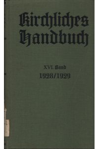 Kirchliches Handbuch für das katholische Deutschland - 16. Band. 1928-1929