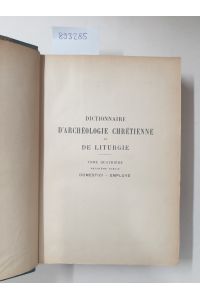 Dictionnaire d'archéologie chrétienne et de liturgie. Halbband 4. 2 :