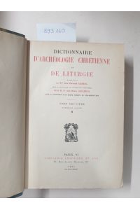 Dictionnaire d'archéologie chrétienne et de liturgie. Halbband 2. 1 :