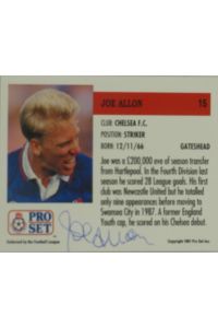 Signiertes Sammelbild Joe Allon (FC Chelsea)
