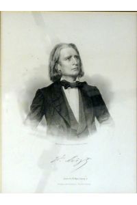 [Stahlstich, Brustbild nach halbrechts] F. Liszt