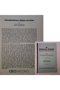 Nationalsozialismus, Religion und Kultur. Von Alfred Rosenberg, Reichsleiter der NSDAP / Berlin  - Dieses Buch wird von uns nur zur staatsbürgerlichen Aufklärung und zur Abwehr verfassungswidriger Bestrebungen angeboten (§86 StGB)
