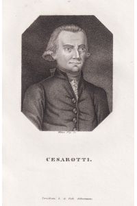Cesarotti - Melchiorre Cesarotti (1730-1808) Italian poet poeta scrittore Padova Dichter Schriftsteller / Portrait