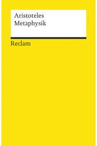 Universal-Bibliothek Nr. 7913; Metaphysik: Schriften zur ersten Philosophie