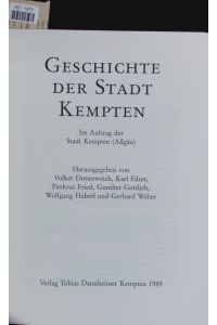 Geschichte der Stadt Kempten.