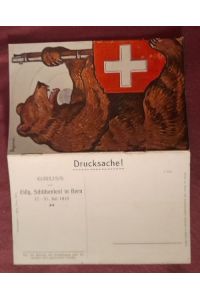 Kleines Heft Gruss vom Eidg. Schützenfest in Bern 17. -31. Juli 1910 mit 12 s/w Fotos