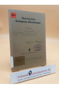Oberrheinische Geologische Abhandlungen. Jahrgang 13, Heft 1/2, 1964.