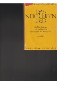 Das Nibelungenlied. ( mit SIGNATUR ).   - Nach der Ausgabe von Karl Bartsch hrsg. von Helmut de Boor.