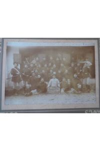 alte Fotografie Personengruppe Soldaten 4. Reserv. Komp. Lager Lechfeld 1908