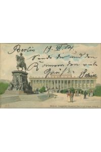 Ansichtskarte Berlin Lustgarten Museum Denkmal Friedr. Wilhelm 1904 (9916)