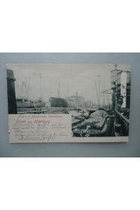 Ansichtskarte Hamburg Blick v. d. Baakenhafen Pensilvania 1900 (Nr. 606)