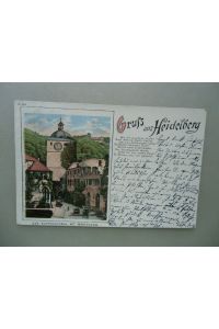 Ansichtskarte Heidelberg 1898 Ruprechtsbau mit Wartthurm