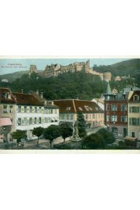 Ansichtskarte Heidelberg Kornmarkt und Schloss (Nr. 9200)