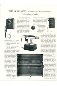 Mix & Genest, Telephon- und Telegraphenwerke, Schöneberg-Berlin - Werbeanzeige 1911.
