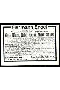 Hermann Engel, Landsberger Strasse 85, 86, 87, Berlin - Werbeanzeige 1912.   - Spezial-Verkauf von hocheleganten Modell-Mänteln, Modell-Kleidern, Modell-Kostümen.